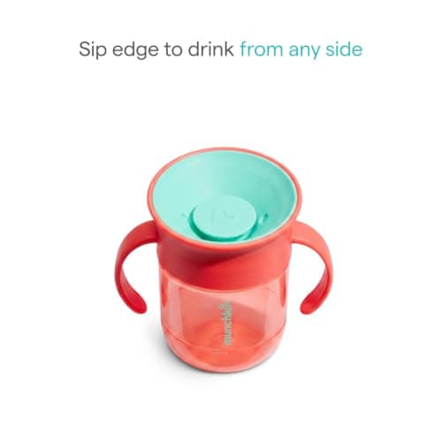 Munchkin Miracle 360 Baby Cup |2-Pack | 6m+ | 207ml | Purple/Coral — view 4