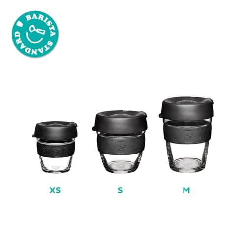 KeepCup Brew, Reusable Glass Cup, Extra Small 6oz | 177mls, Black — view 5