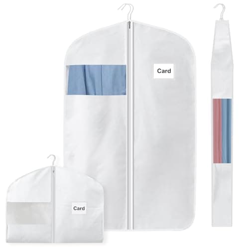 Ribbonlic 1 Pcs 40 Inch Organic Cotton Garment Bag Breathable