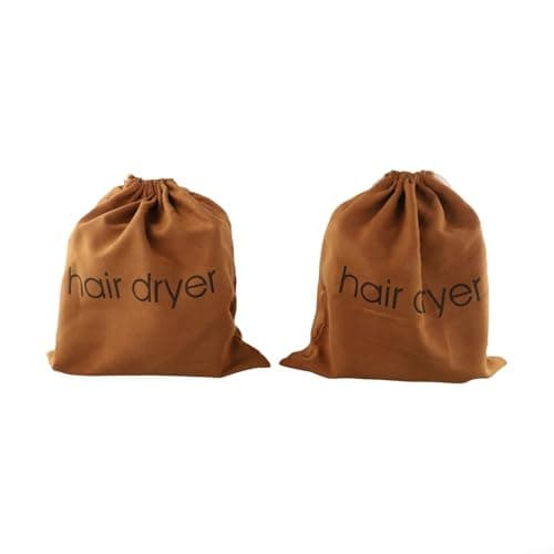 Linen Cotton Hair Tool Bag Dustproof Organizer Case(Brown)