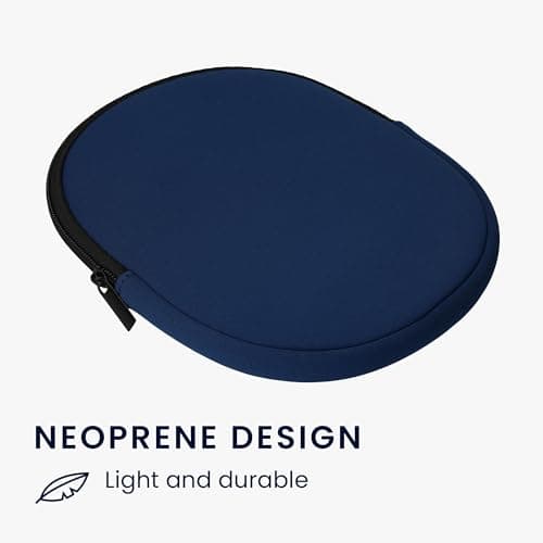 kwmobile Neoprene Headphone Case for WH-CH520 / WH-CH510 / MDR-ZX110 Cover – Over-Ear Headset Storage Pouch - Soft Travel Carry Bag Dark Blue — view 4