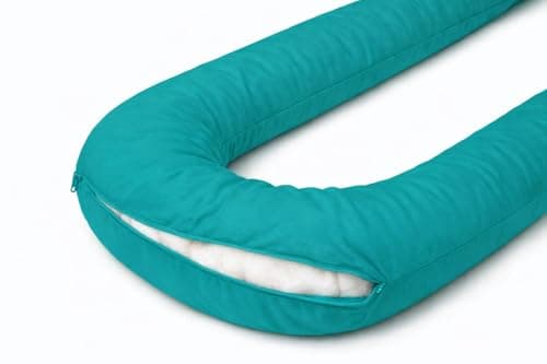 MIA U Shaped Pregnancy Pillow Case 100% Cotton Nursing Maternity Body Bolster Support Cover Zip Closure 9Feet (275cm) — view 3