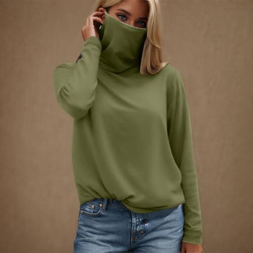 Slxbear Women's UPF 50+ Sun Protection Cooling Shirts Hoodie with Mask Casual Outdoor Tops Lightweight Pullover Shirts Long Sleeve Rash Guard Hiking Tops Versatile Blouse Mint Green XL — view 3