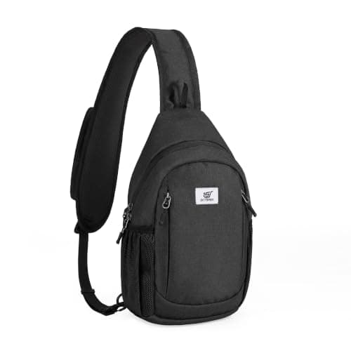 SKYSPER Sling Bag RFID Cross Body Bag Anti Theft Crossbody Backpack Travel Shoulder Daypack(Black)