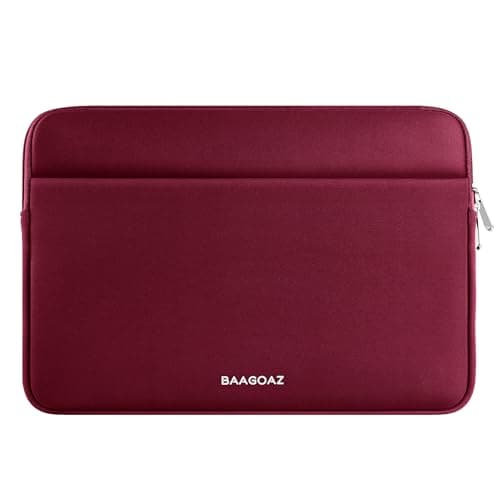 BAAGOAZ Laptop Sleeve 13-14 Inch MacBook Case with Front Pocket, Red