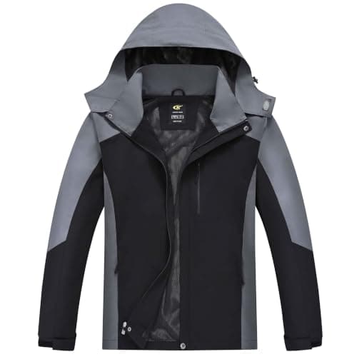 yuyangdpb Mens Waterproof Jacket Lightweight Hooded Raincoat