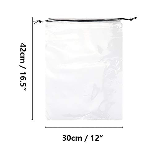 36 PCS Travel Transparent Shoe Storage Bags, Large Portable Clear Shoes Pouch Organizer with Drawstring Rope for Men and Women — view 3