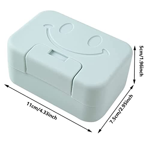 Travel Soap Case Box,2Pcs Soap Box,Soap Dish with Lid,Portable Shower Soap Box,Sealed soap dish with lid,Perfect for Bathroom, Travel, Camp, Gym (blue/pink) — view 2