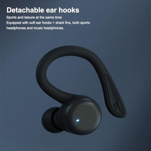 Zambuph Bluetooth-compatible Headphone Charging Box Sports Walking Riding Earbuds Portable Travel Headset with Microphone, Blue — view 2