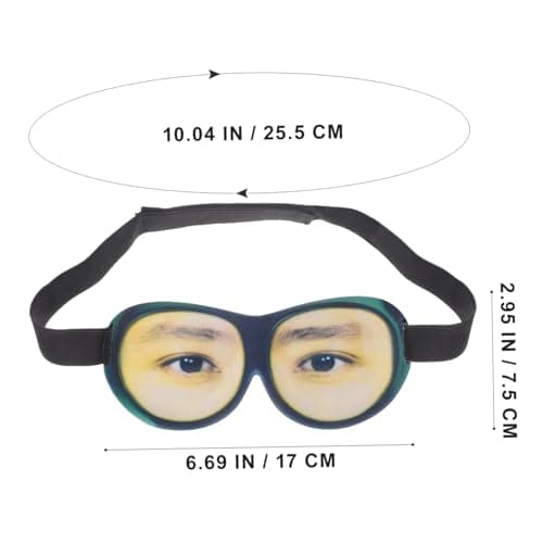 3D Funny Sleep Mask Black Polyester Breathable Eye Shade — view 2
