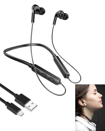 Bluetooth Neckband Earphones with Microphone，Earphones wireless Bluetooth