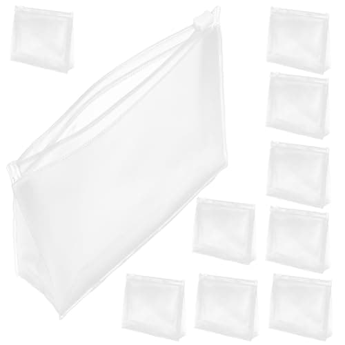 CLISPEED 10pcs Travel Makeup Bag for Toiletries with Wear Resistance and PVC Material, Small Size Cosmetic Pouch for Camping and Fitness Organising Travel Essentials