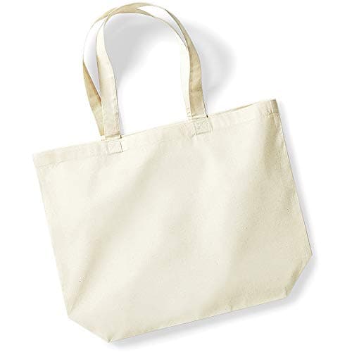 Westford Mill Maxi Tote Shopper Bag - Reusable and Sustainable - Natural