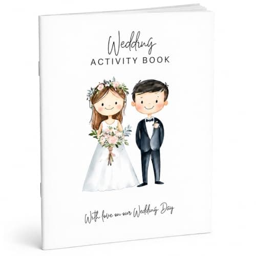 Hartscraft Kids Wedding Activity Book – A5 Children’s Colouring Book with 24 Wedding Games, Puzzles, Mazes, Drawing & Fun Activities for Flower Girls & Page Boys
