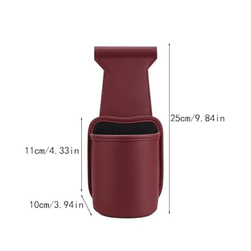Car Door Cup Holder - PU Leather Organizer | 25x11x10cm Size, Lossless Car — view 5