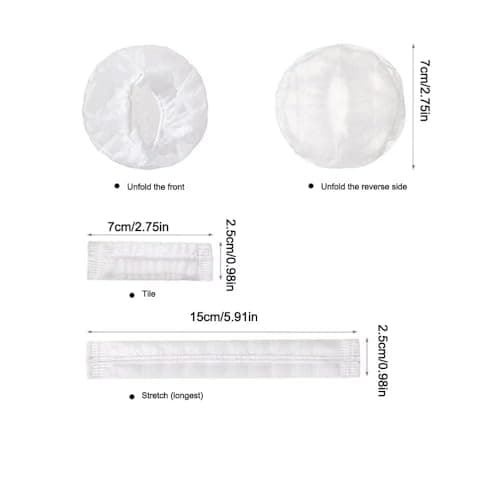 YehVeh 80 Pack Suitcase Wheel Covers Booties Disposable Fabric Sock Non Dirty Wrap Protector for Luggage Wheels Travel Spinner Carry-on Bag Storage Keep Floor Bedspread Car Seat Room Clean, White, S, — view 4