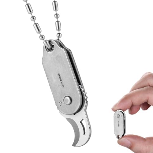 KEEPO LINK Mini Titanium Pocket Knife for Everyday Use, OLK01 (Grey)