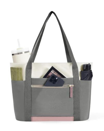 ECOHUB Large Tote Bags for Women, Lightweight Laptop Work Bag with Zipper