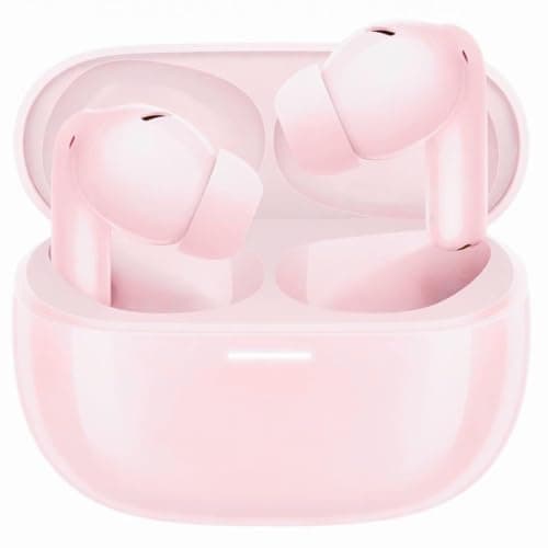 XuLinSe Wireless Earbuds Bluetooth 5.3 Headphones, In Ear Bluetooth Earphones with 4 Mics, IPX7 Waterproof Ear Buds, 10mm Drivers, Touch Control, Auto Pairing, HiFi Stereo Sound (Light Pink)