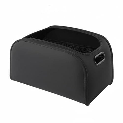 Gralara Trunk Organizer Box Luxury Feel Car Storage Box Multi-Layer Material Automotive Accessory for Road Trip, Black