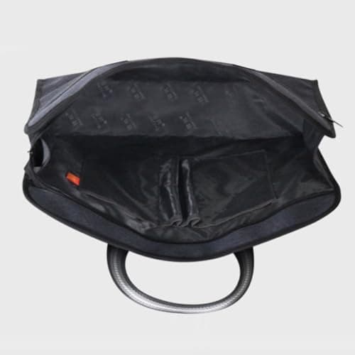 Zipper File Bag Black Canvas Multilayer Handcarry Document Organizer — view 4