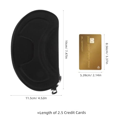 Healifty Portable Sunglasses Storage Bag Glasses Pouch Eyewear Holder with Smooth Zipper Compact Protective Case for Travel and Daily Use — view 3