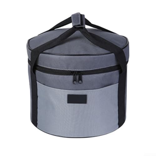 Spacious for camp Kitchen Organizer Bag 14 Litre Portable Cooking Mess Kit Carrier with Soft Lining for Backpacking - Mud(Gray) — view 4