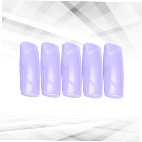 TOPPERFUN 5pcs Portable Plastic Glasses Case Purple Eyeglasses Box — view 3