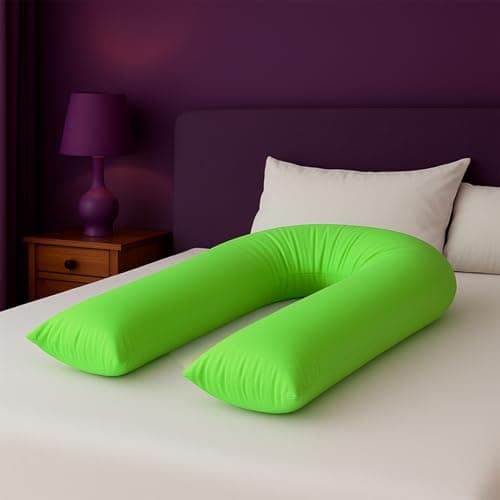 adsin 9ft U Shaped Pregnancy Pillow(Green, 9 Feet), Comfortable Maternity Pillow, Orthopedic Back & Neck Nursing Support Cuddly Long Pillow, Full Body Pillow for Back, Hips & Legs of Pregnant Women.
