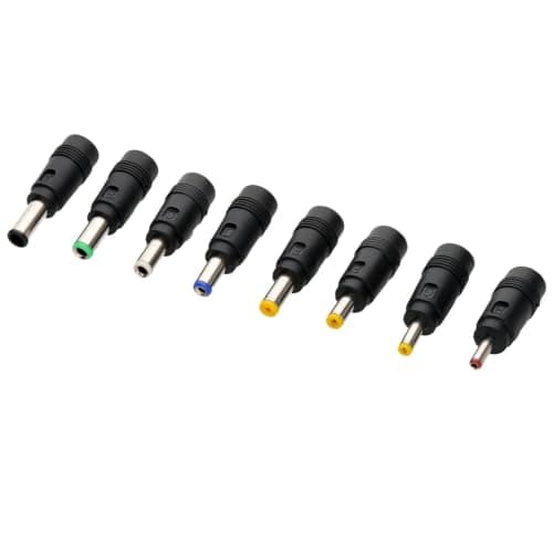 kenable 5.5 x 2.1mm DC Power to Multi-Adapters Plugs 8 Pack Straight