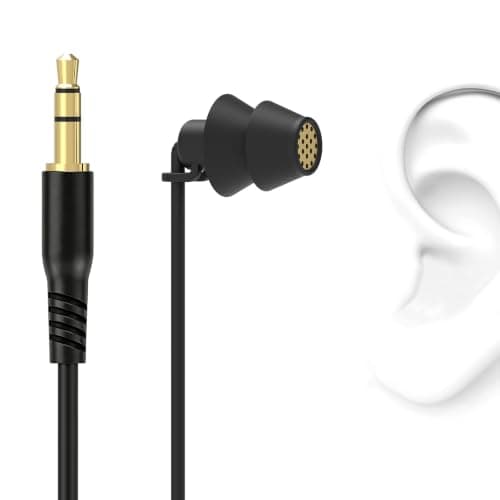 GEEKRIA Sleep Earplugs, 6.6 ft / 200cm Mono Earbud Single Ear Noise Isolating Earphone, 3.5 mm Tangle-Free Sleep Headphones for Side Sleepers In-Ear Wired Headphones (Without Mic/Black)