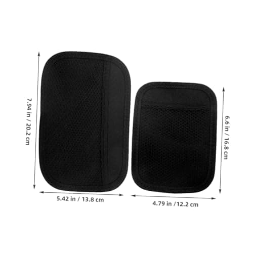 2pcs Black Oxford Cloth Car Door Pocket Organizer with Mesh Storage — view 2