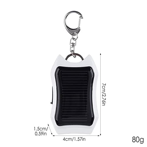 GIMOCOOL Solar Power Bank Keychain,1500mAH Large-capacity Battery Solar Charger Power Bank, Mini Backup Power Solar Charger for Cellphone Tablet Electronic Devices, Portable Charger with Carabiner — view 4