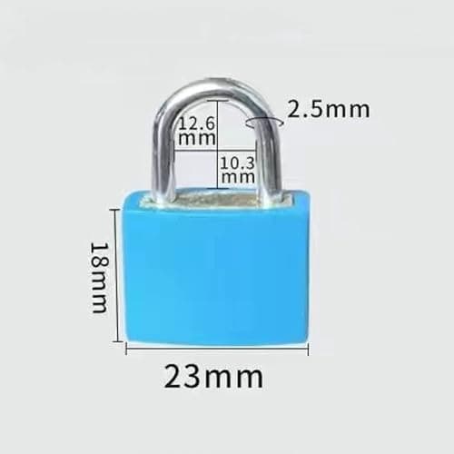 Lansonee 2 Pcs Luggage Lock with Key - Mini Padlock for Gym Locker, Suitcase, Backpack - Zinc Alloy Travel Locks (Blue & Green) — view 2