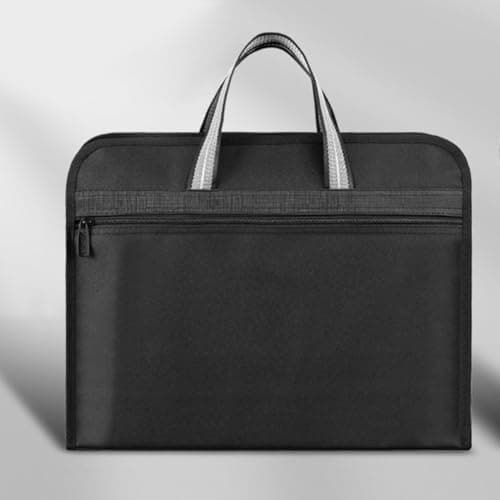 Sosoport Document Organizer Bag Travel Document Folder Black Canvas with Quick Access and Easy Categorization for Business Settings — view 4