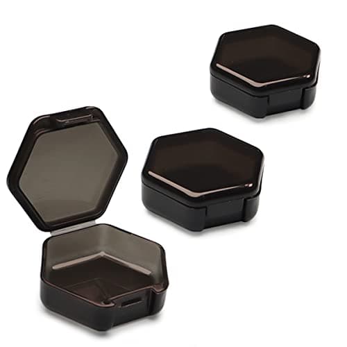 3 Pcs Pill Organizer Small Travel Pill Box Waterproof Portable Tablet Case Medicine Holders Mini Organiser for Vitamins, Supplements, Medication Outdoor Travel Camping (3 Black)