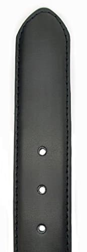 Lambland Mens 1.5" 40mm Leather Belt with Hidden Valuable Pocket in Black Size Medium — view 3