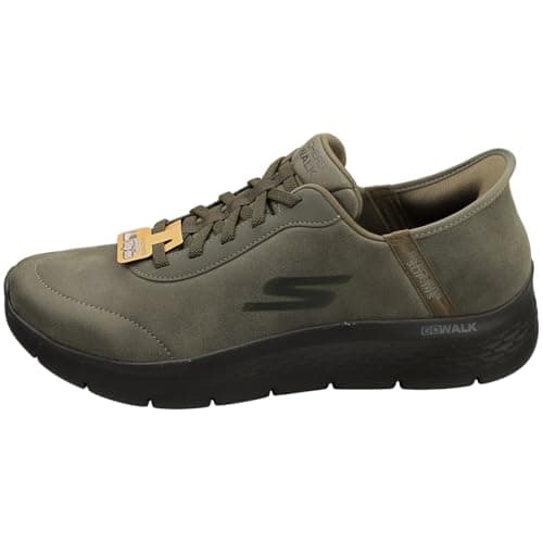Skechers Men's GO Walk Flex Smooth Motion Trainers, Olive Textile, 8.5 UK — view 5