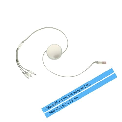 Hemobllo Type-c Retractable Fast Charging Cable for Data Transmission Portable Mint Green Usb Charger for Home Office Travel Driving Assorted style — view 2
