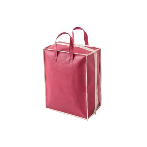 Foldable Travel Shoe Storage Bag – Portable Organiser Holds Up to 6 Pairs – Dustproof Zip Case with Handles – Compact Luggage Packing Solution for Home or Holiday – Multiple Colours (Red)