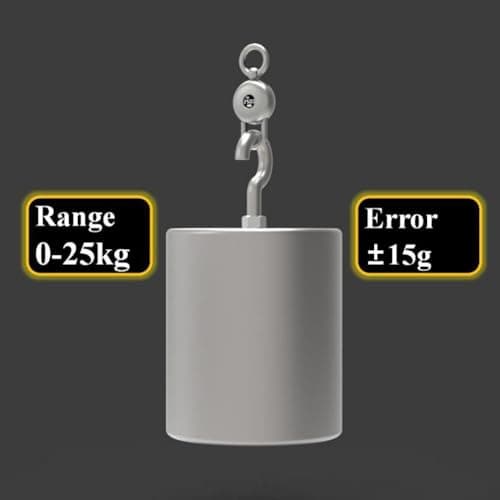 PureBowlic Digital Scale Keychain 25Kg, Portable Electronic Hanging Scale With LCD Display, Type-C Rechargeable Pocket Weight Gauge For Travel Luggage Fishing, Alloy Body, Black Grey(grey) — view 5