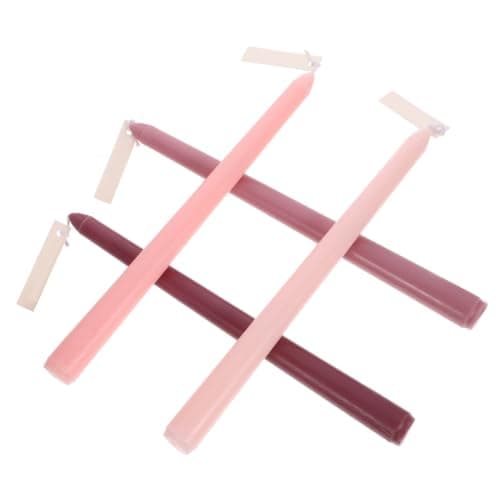 Abaodam Long Pole Design Candle Romantic Scented Candle 4Pcs Nordic Soft Gradient Color Paraffin Wax for Romantic Day Dinner Wedding Party Decoration