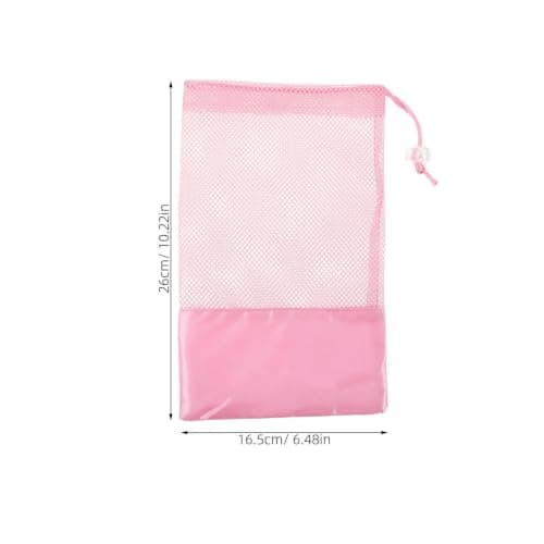 Abaodam Ballet Shoe Bag for Pointe and Dance, Pink Mesh Pouch — view 2