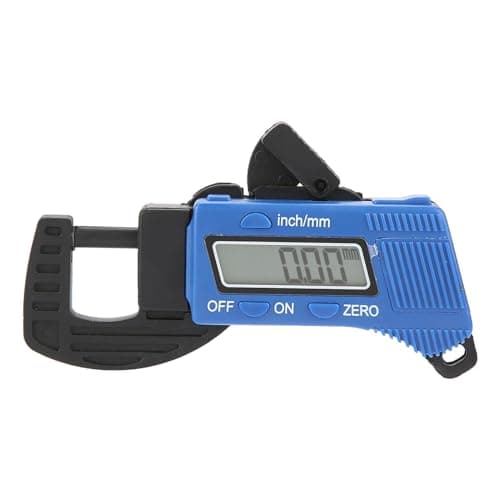 Portable Digital Thickness Gauge Paper Jewelry Meter Measure Tool with Large LCD Screen Carbon Fiber Compact Sturdy Design for Measuring Paper Leather Metal Battery Magnetic