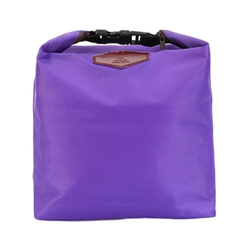 Insulated Lunch Bags Leakproof Small Cooler Bag with Buckle Clasp ＆ Handle Waterproof Thermal Bag Portable Cool Keep Foods Warm/Cool for 2-4 Hours for School Picnic Travel Purple — view 6