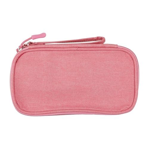 Hopzab Double Layered Digital Storage Bag, Electronics Accessories Organiser Bag,Travel Cable Organiser, Portable Electronics Accessories Organizeres, Small Gadget Cable Bag Pouch(Pink)