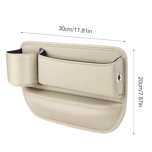Car Leather Cup Holder Gaps Bag PU Leather Car Storage Box Car Seat Gaps Filler Organizer Leather Car Seat Storage Box With Water Cup Holder Car Organizer Front Seat Gaps Filler Car Travel Accessories — view 2