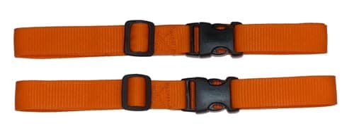 25mm Webbing Strap with Quick Release and Length-Adjusting Buckles (Pack of Two) (orange, 60cm) — view 2