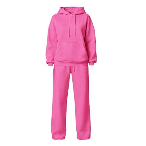 Tracksuit Womens Full Set Pullover Hoodie Wide Leg Trousers 2 Piece Outfits — view 3