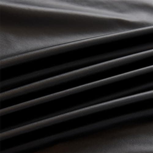 Highdi Throw for Sofa Large, PU Leather Soft Blanket Decorative Throw Blanket, 1 2 3 4 Seater Sofa Throws, Travel Nap Blanket for Chair Couch Bed and Armchair (180x180cm,Black) — view 2